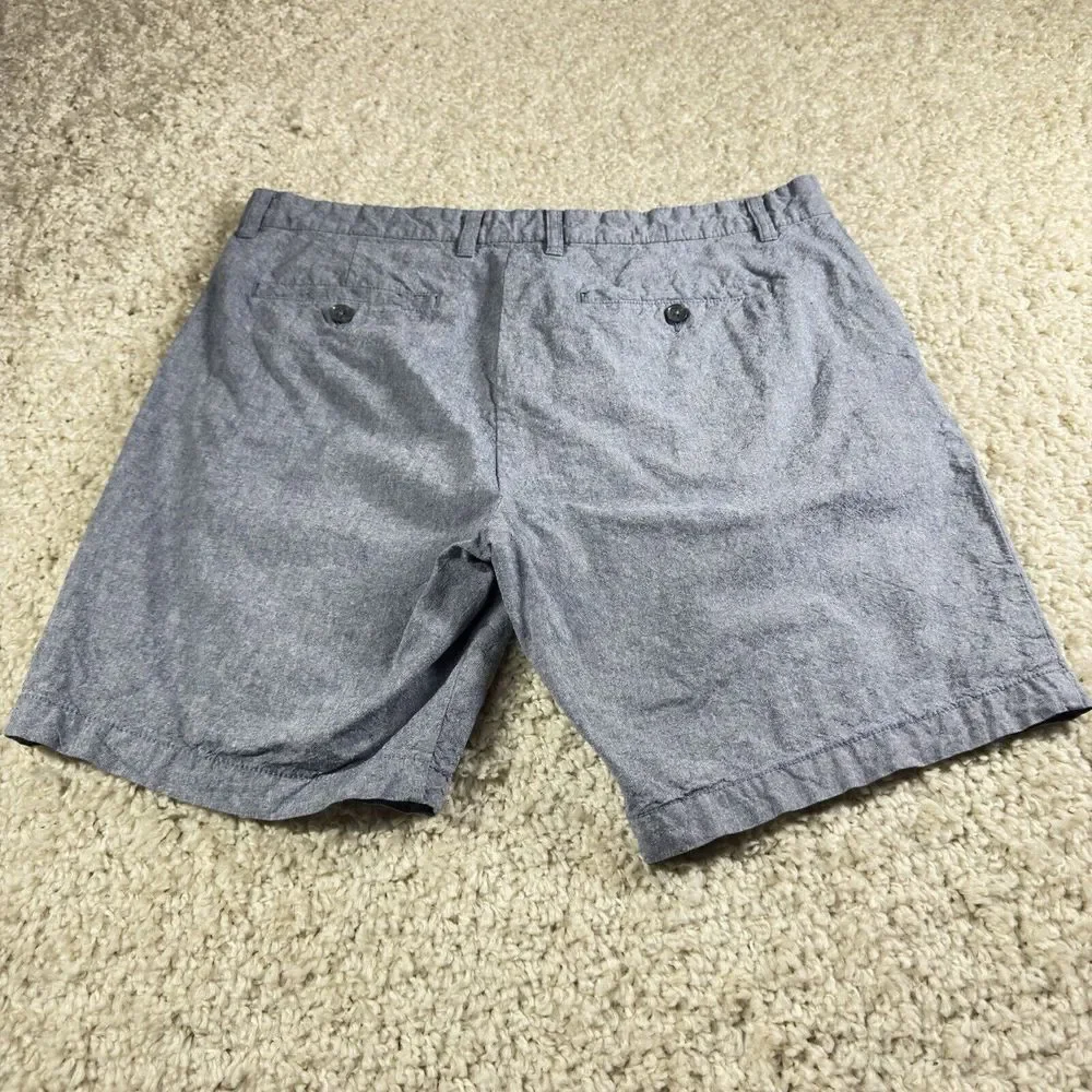 Slate & Stone Shorts‎ Men's 36 Waist Cotton Blend Causal Stretch Blue Flat Front
